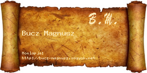 Bucz Magnusz névjegykártya